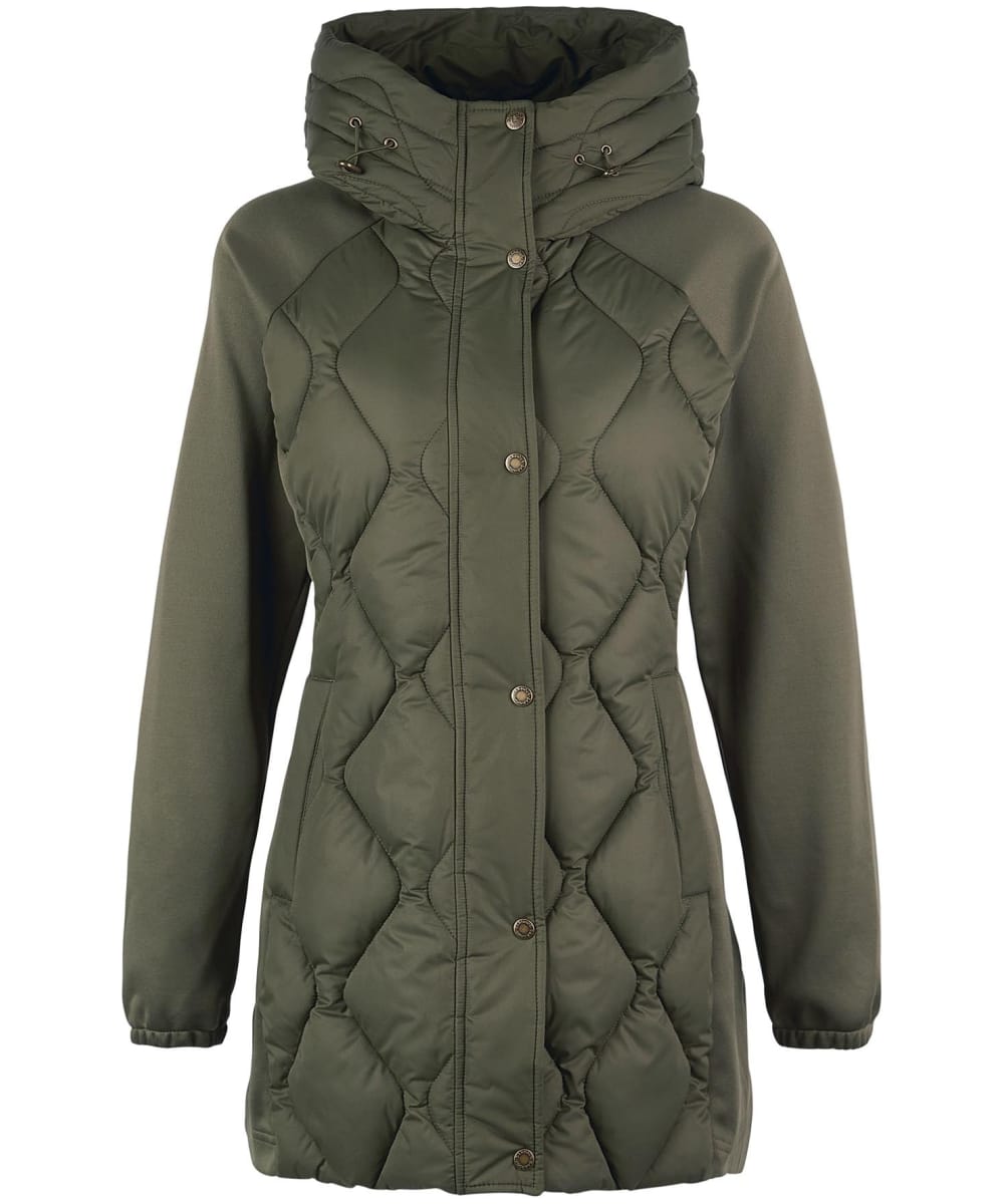 View Womens Barbour Breeze Quilted Sweat Deep Olive UK 18 information