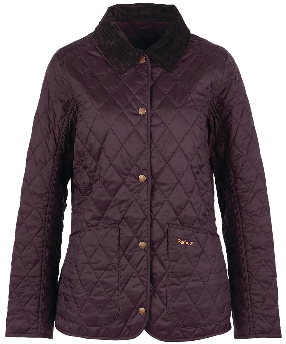 View Womens Barbour Annandale Quilted Jacket Black Cherry UK 18 information