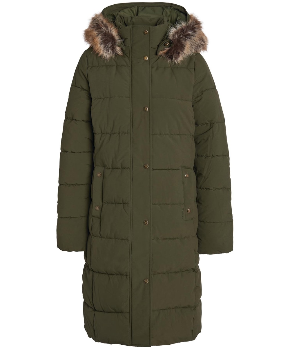 View Womens Barbour Grayling Quilted Jacket Olive UK 14 information