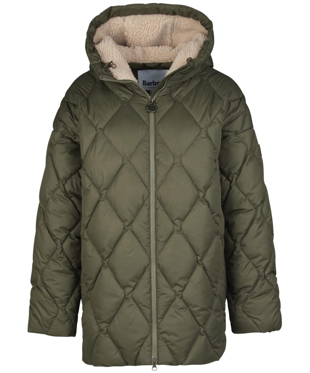 View Womens Barbour Aster Quilt Deep Olive UK 8 information