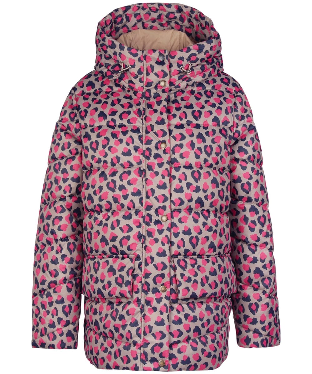 View Womens Barbour Printed Bracken Quilted Jacket Starling Pink Dahlia UK 10 information