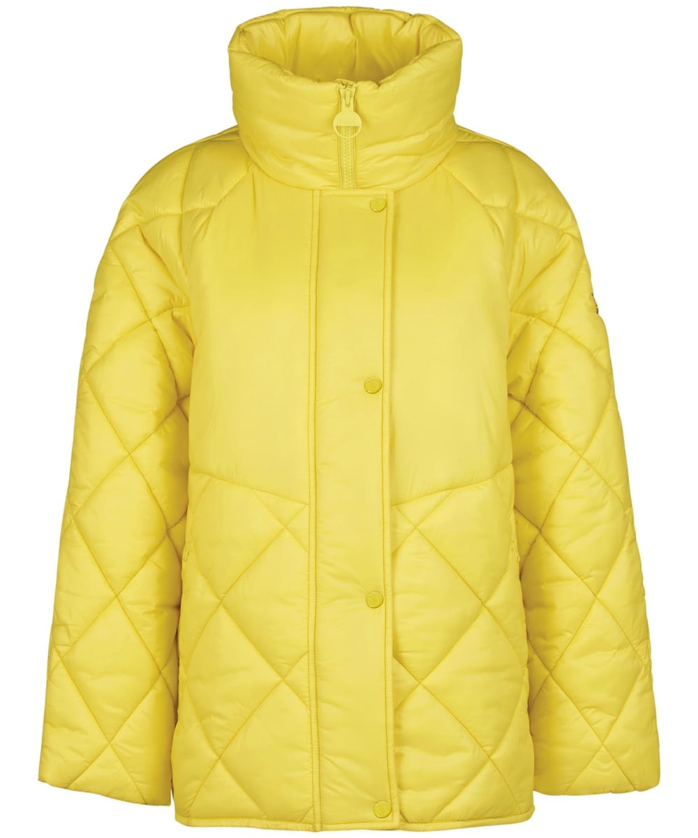 View Womens Barbour International Parade Quilted Jacket Electric Yellow UK 14 information