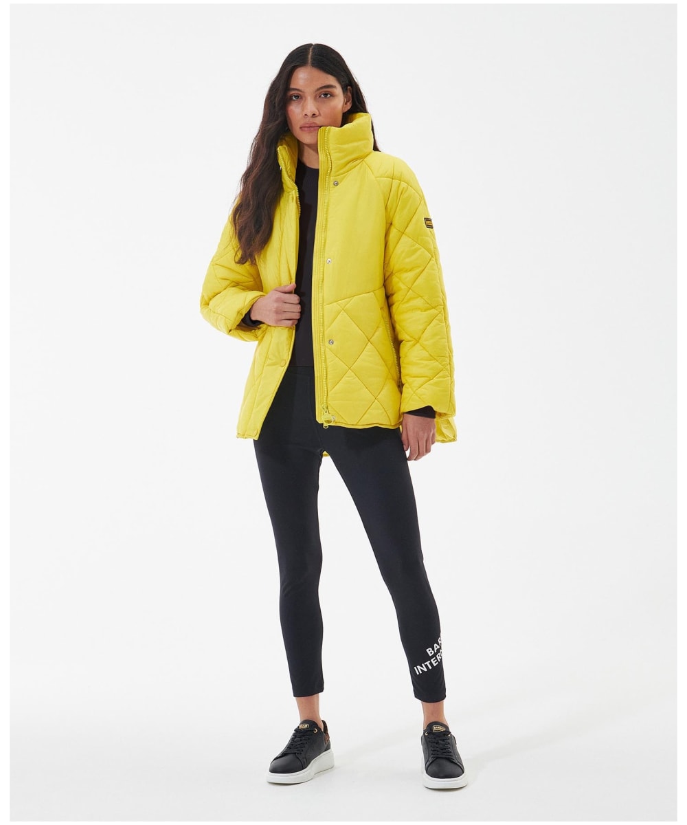 Barbour jacket yellow womens sale