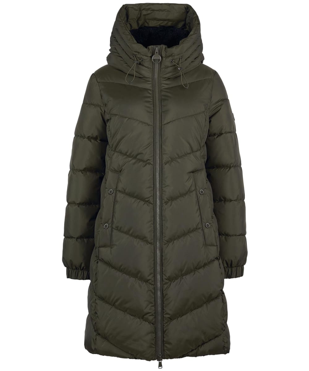 View Womens Barbour International Longline Boston Quilted Jacket Envy UK 14 information