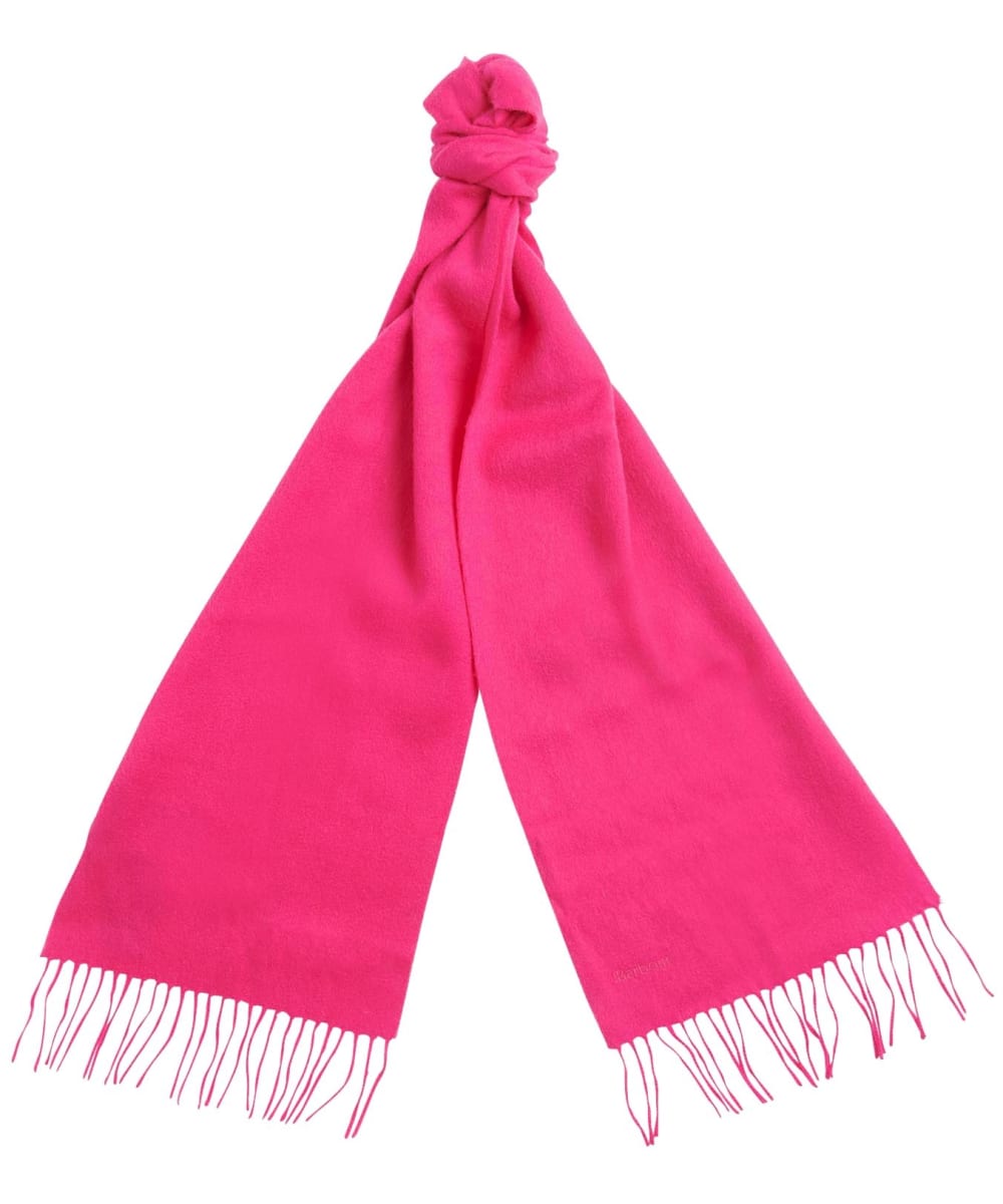 View Womens Barbour Lambswool Woven Scarf Pink Dahlia One size information