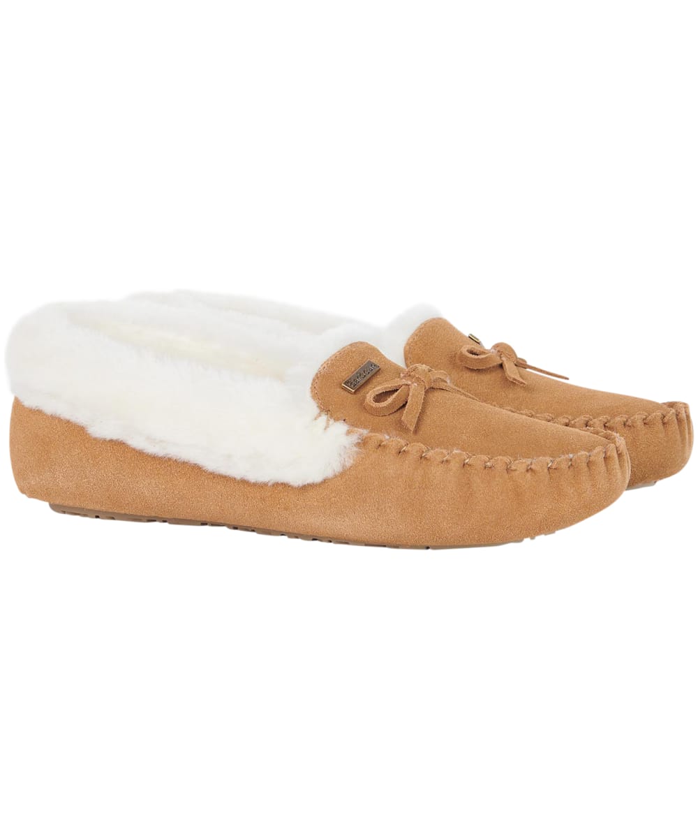 View Womens Barbour Maggie Moccasin Slippers Camel UK 5 information