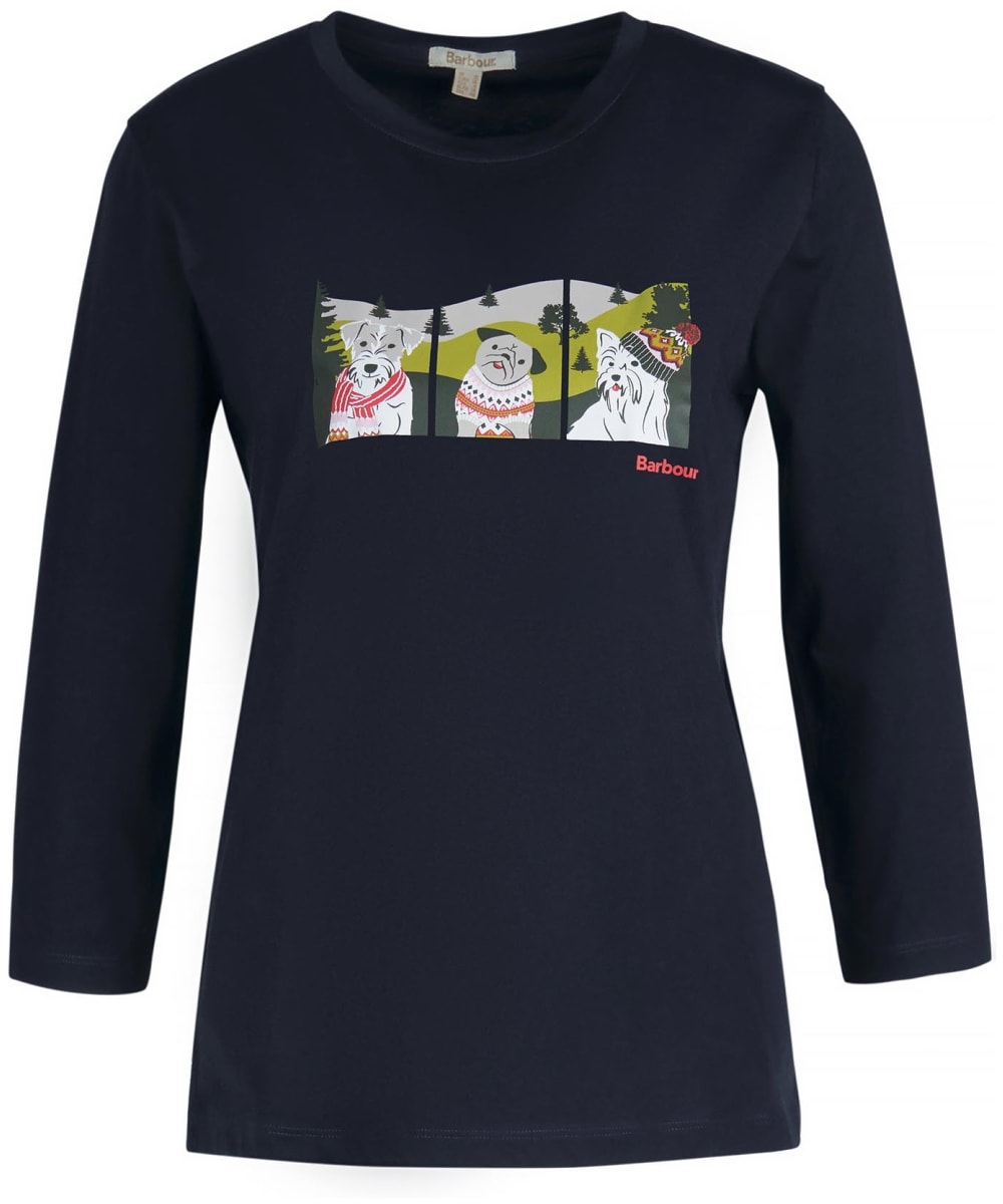 View Womens Barbour Winter Hopewell TShirt Navy UK 10 information