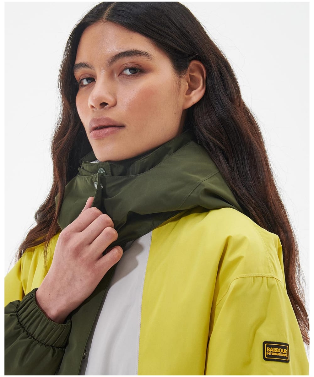 Barbour international shop jacket womens yellow