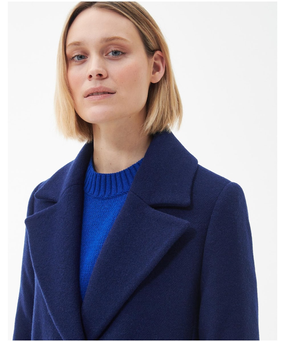 Barbour wool coat Blue hot sale