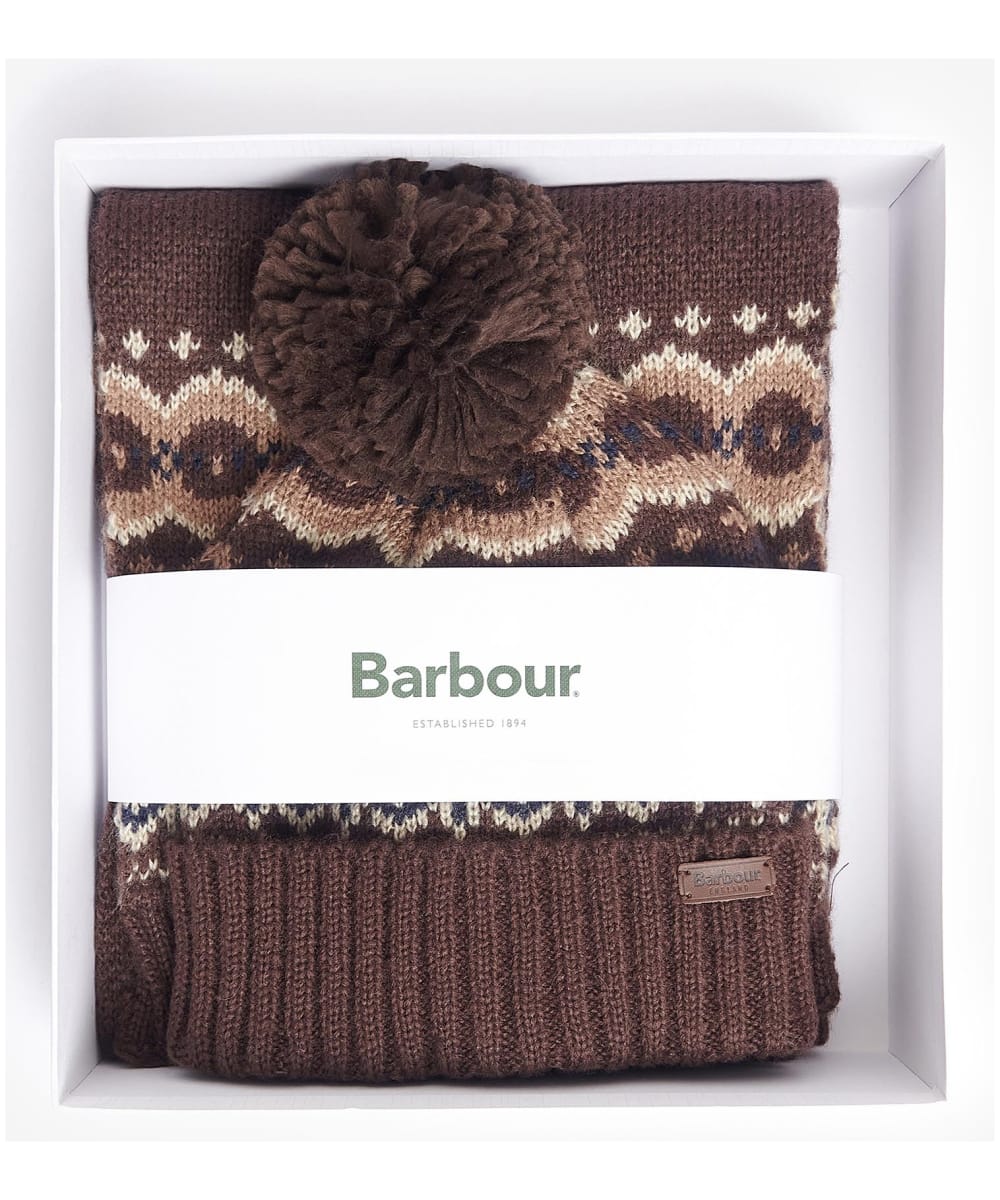 View Mens Barbour Fairisle Beanie Scarf Gift Set Autumn Dress One size information
