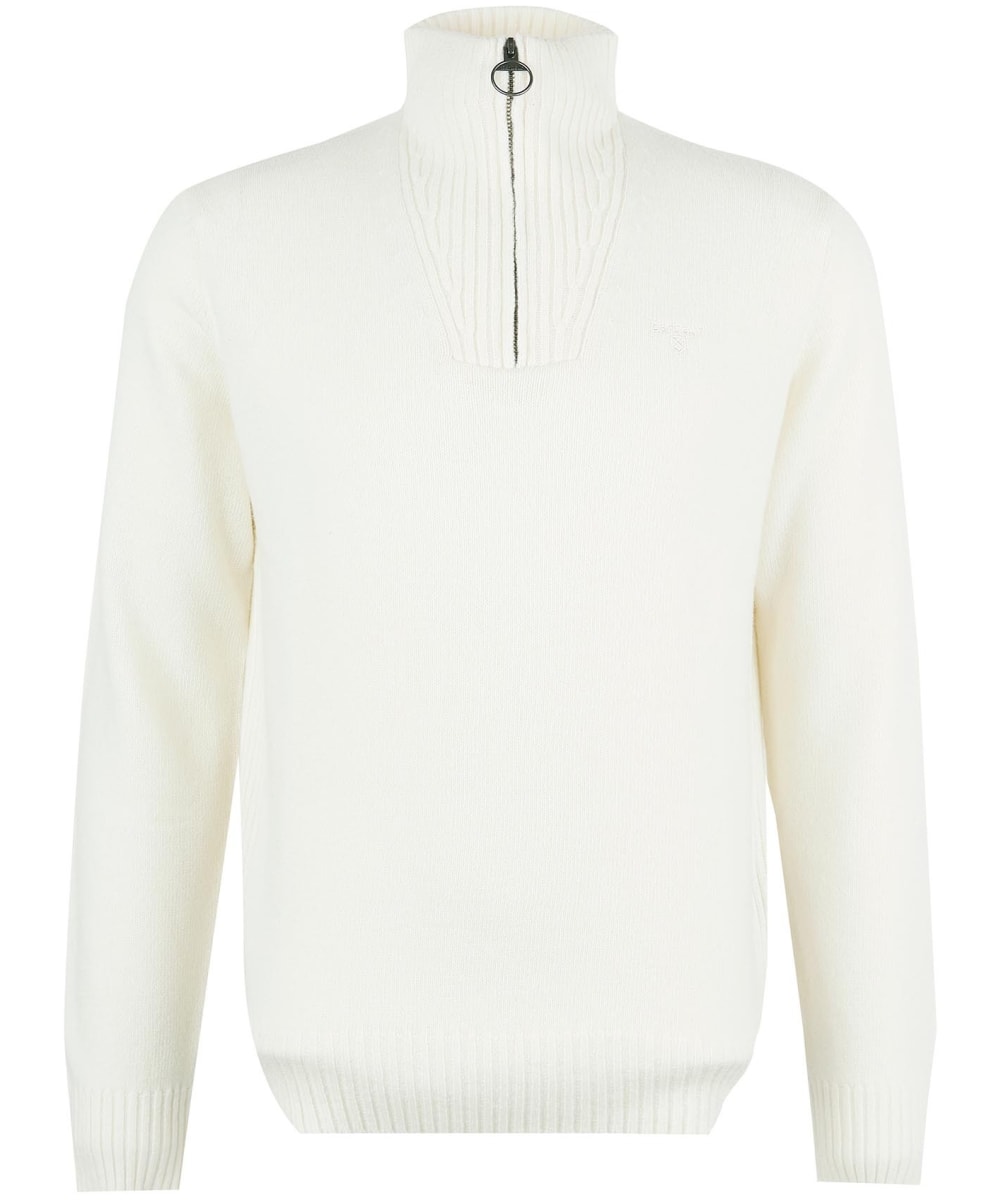 View Mens Barbour Essential Wool Half Zip Sweater Whisper White UK XXL information