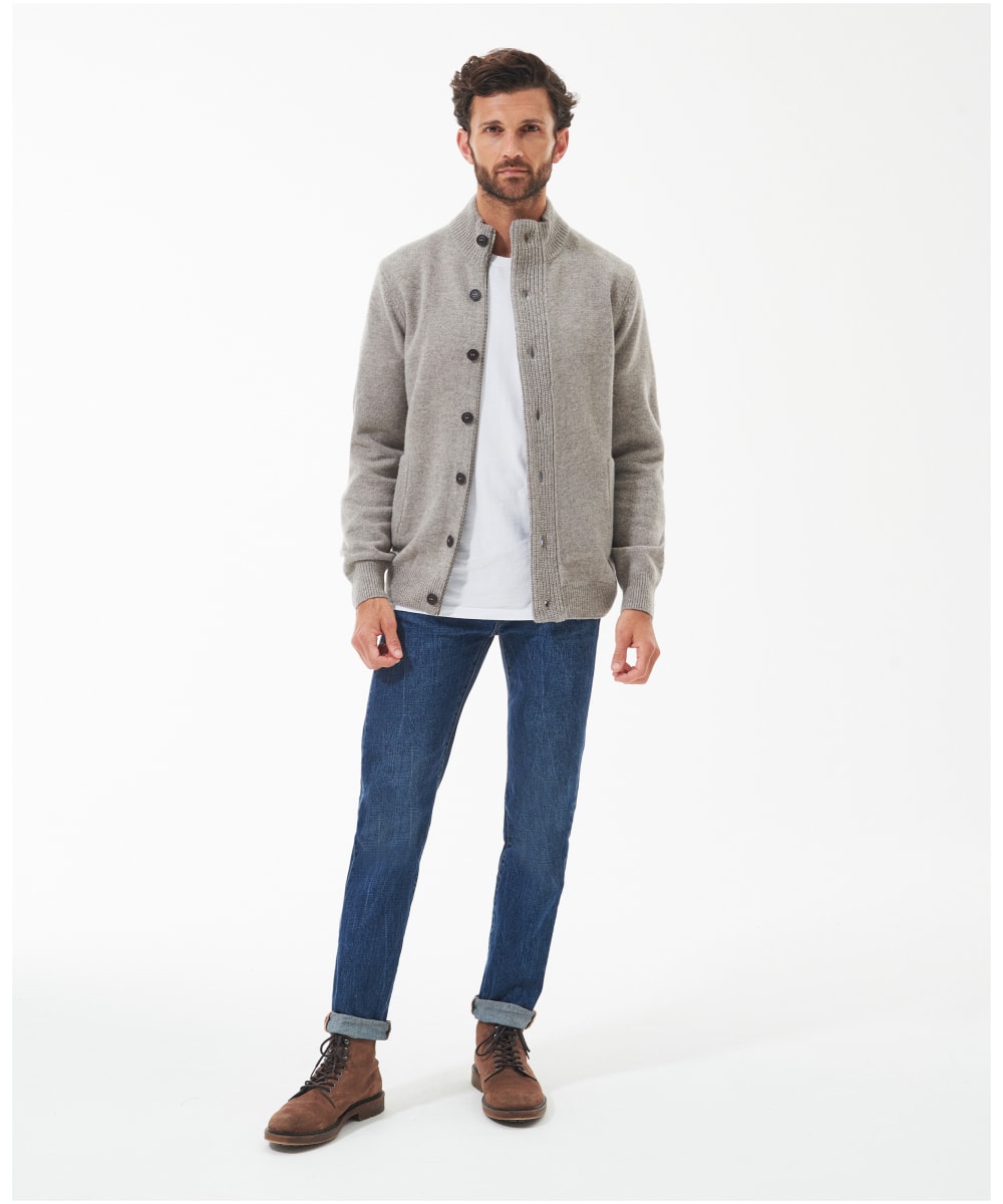 Men's barbour patch 2024 zip through sweater