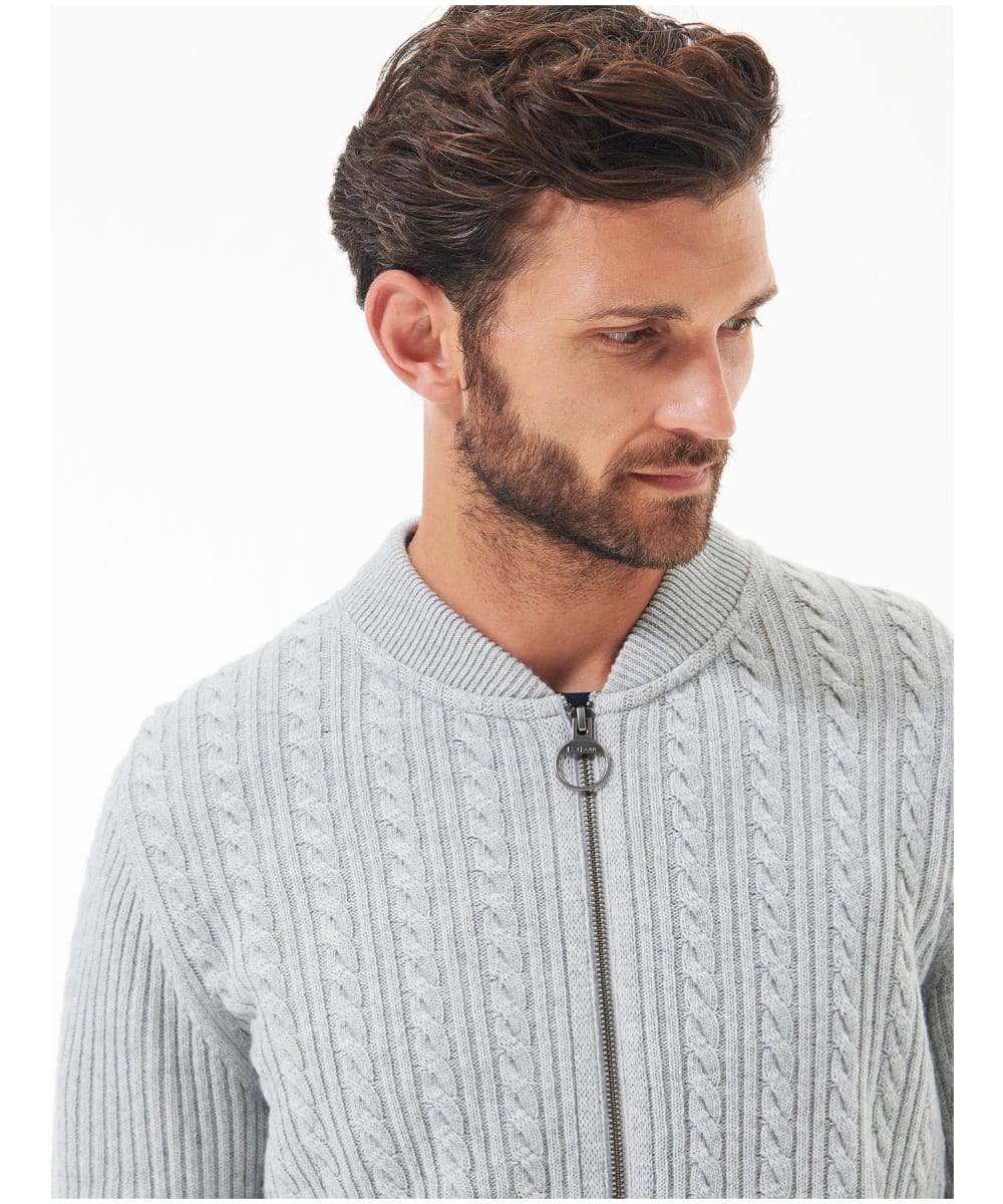 Barbour cotton zip through cardigan online
