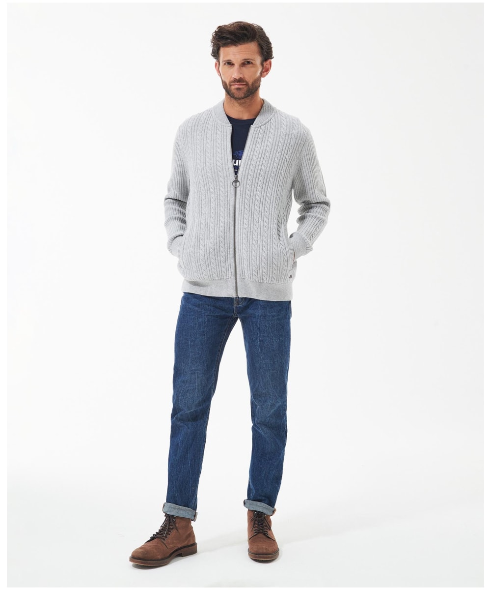 Barbour cotton zip through cardigan best sale