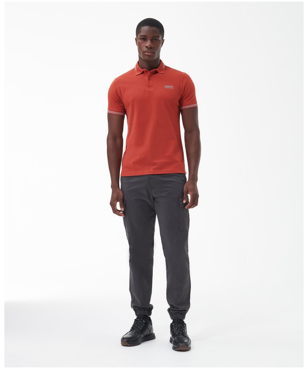 Red polo and black hot sale pants
