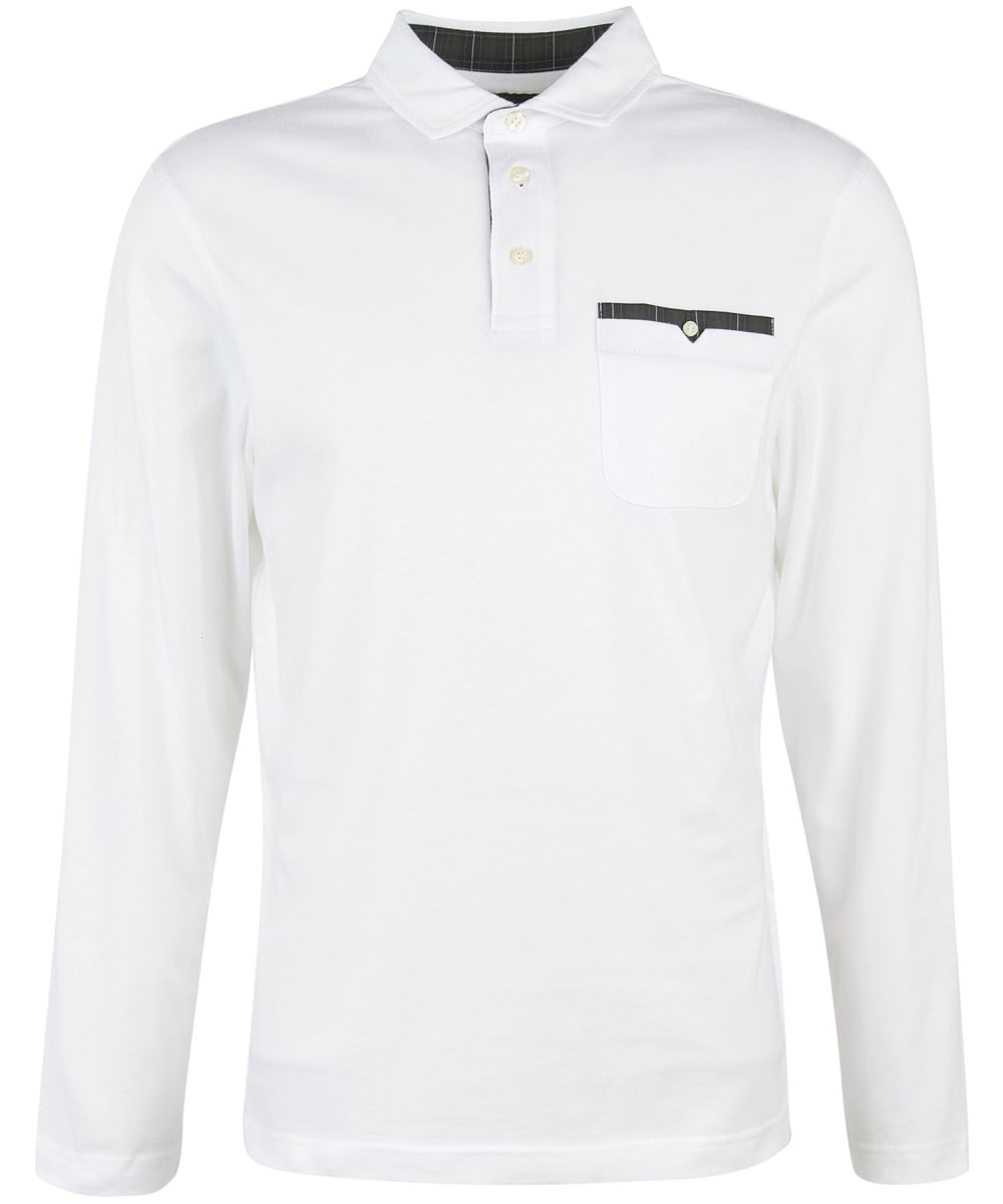 View Mens Barbour LS Corpatch Polo Shirt White UK M information