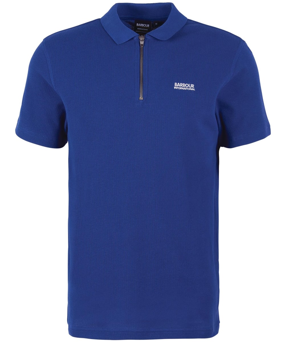 View Mens Barbour International Gauge Polo Shirt Inky Blue UK M information