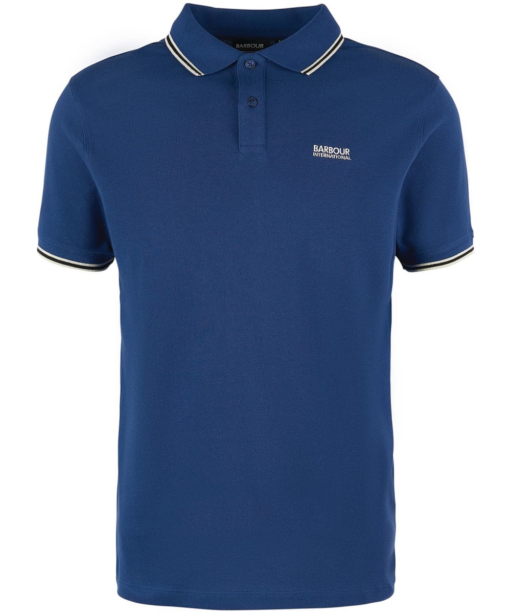 View Mens Barbour International Rider Tipped Polo Inky Blue UK S information