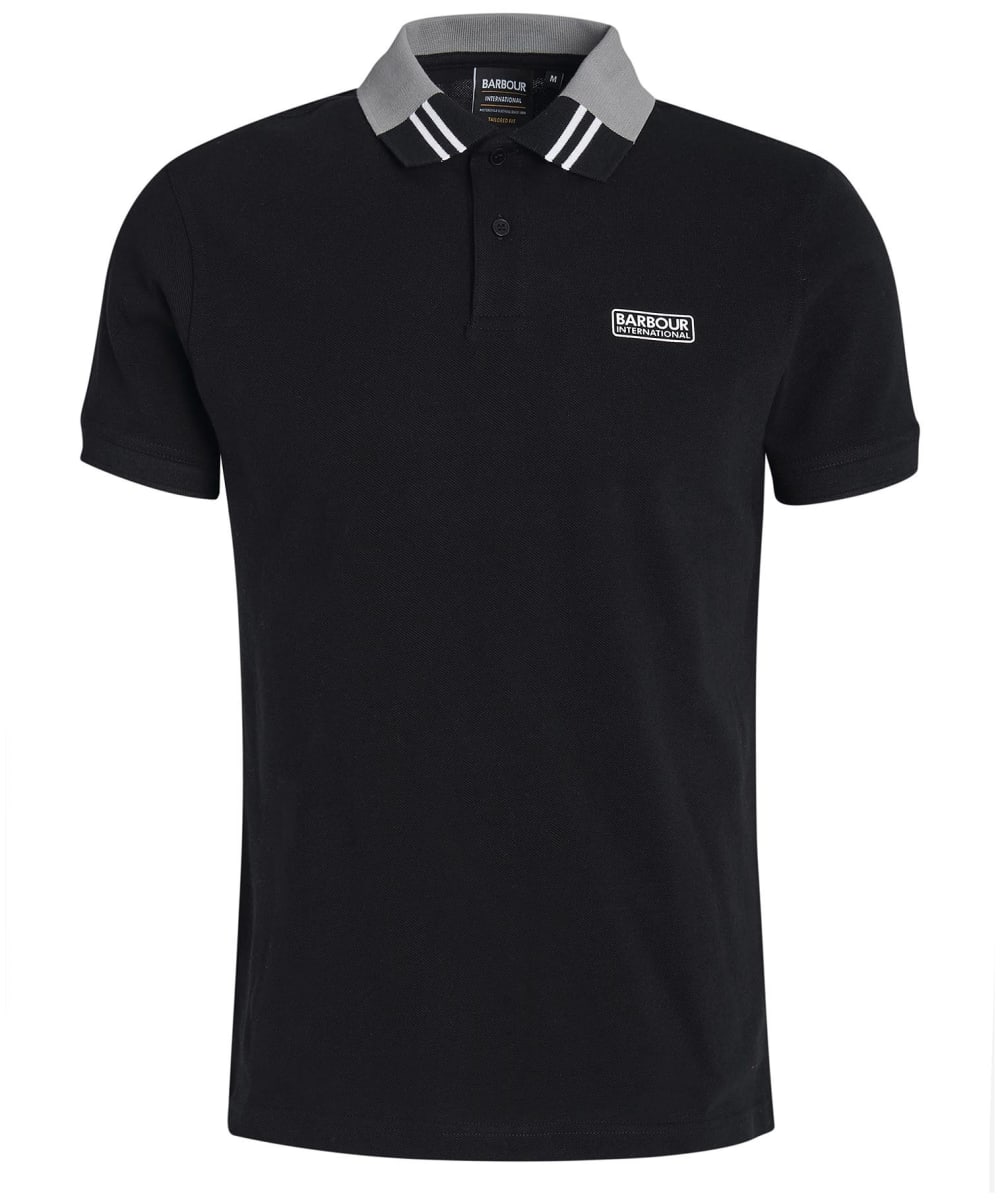 View Mens Barbour International Lydden Polo Shirt Black UK XL information