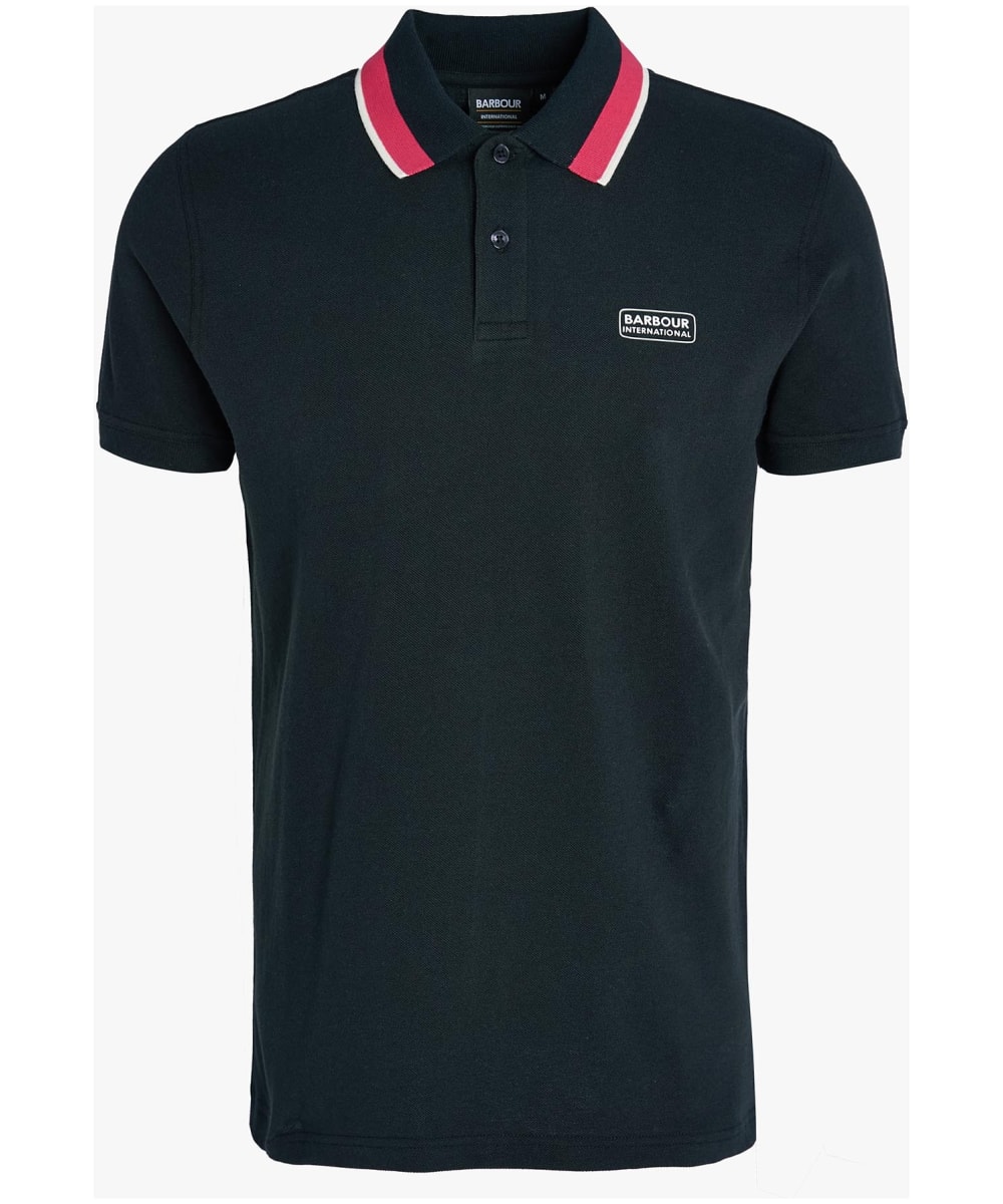 View Mens Barbour International ReAmp Polo Shirt Black UK S information