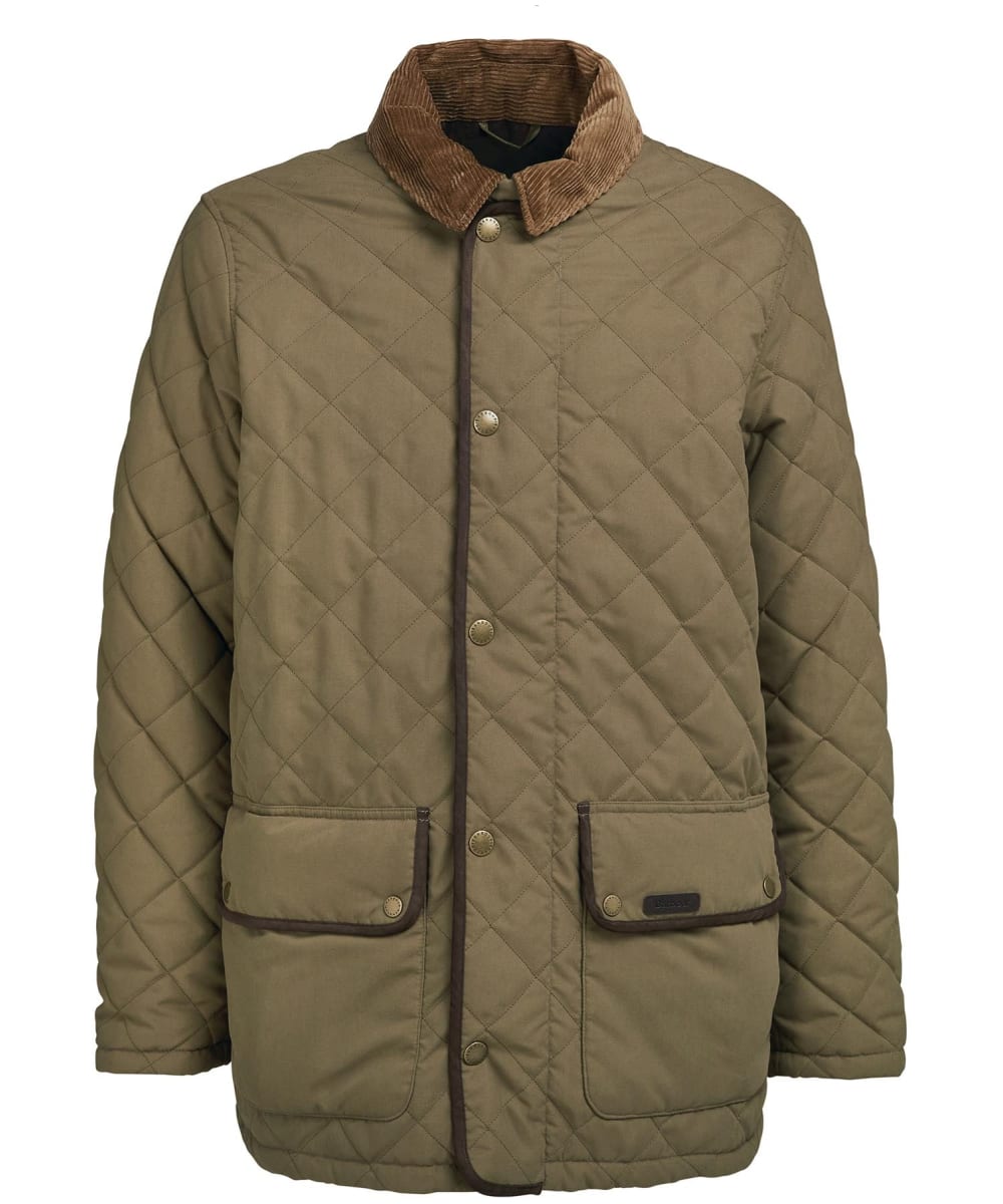 View Mens Barbour Burton Quilted Jacket Clay UK L information