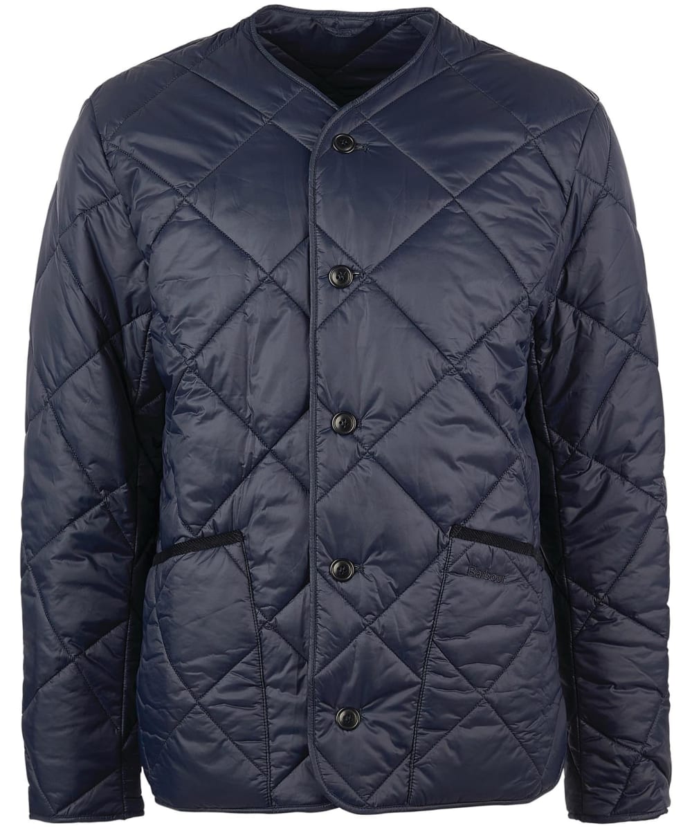 View Mens Barbour Liddesdale Cardigan Quilted Jacket Navy Forest Mist UK XXL information