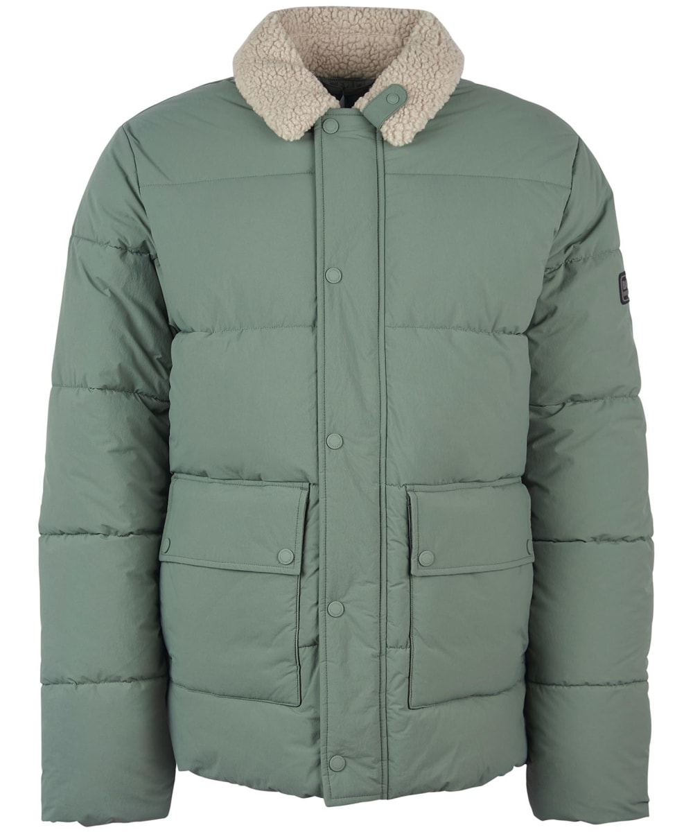 View Mens Barbour International Auther Deck Quilted Jacket Agave Green UK S information