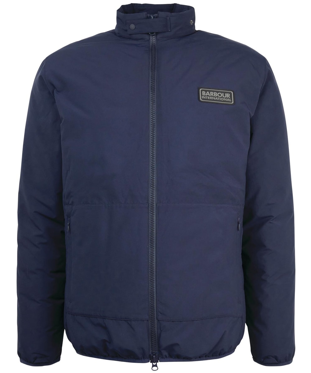 View Mens Barbour International Station Quilted Jacket Night Sky UK L information