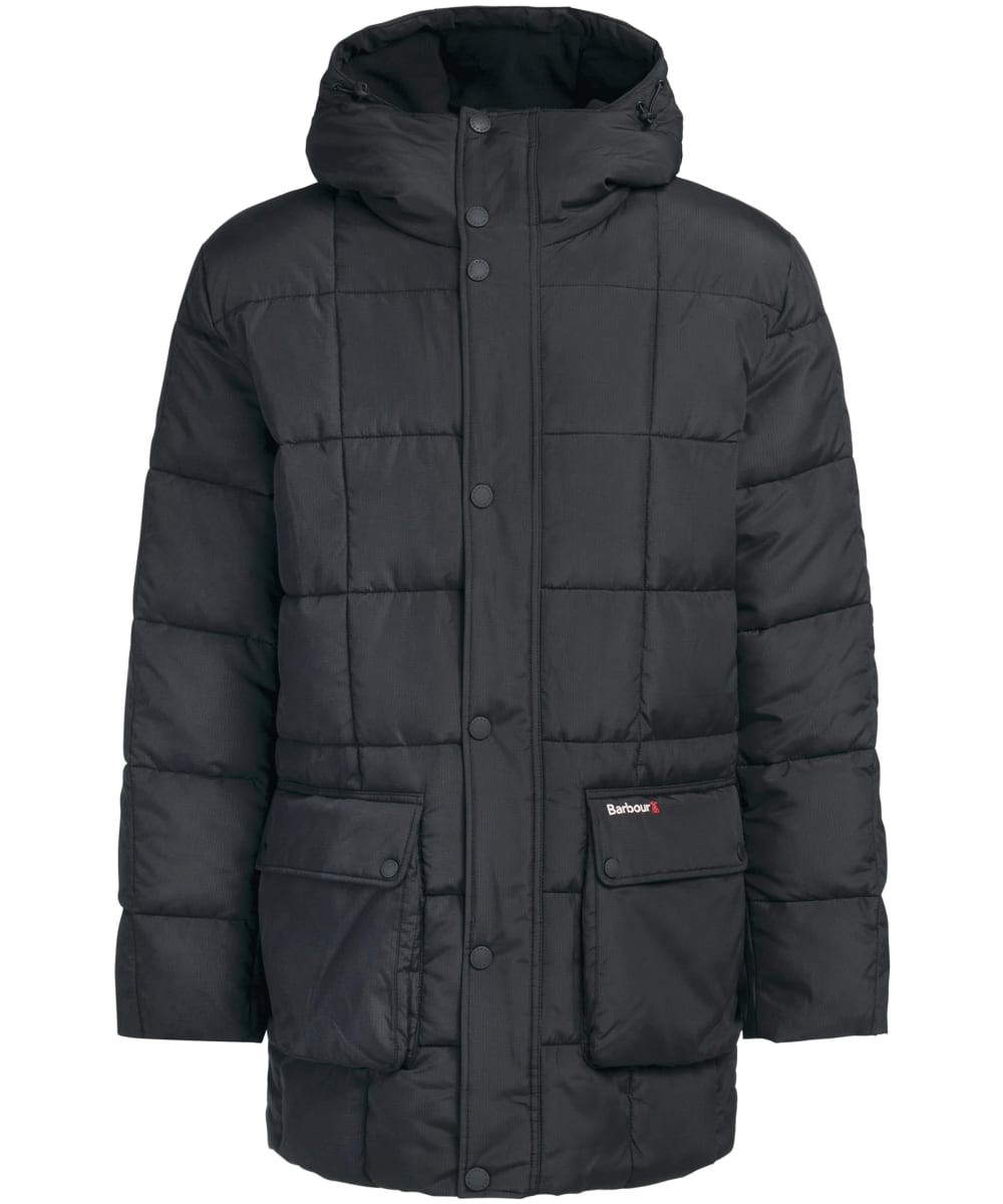 View Mens Barbour Snowfell Quilted Jacket Black UK M information