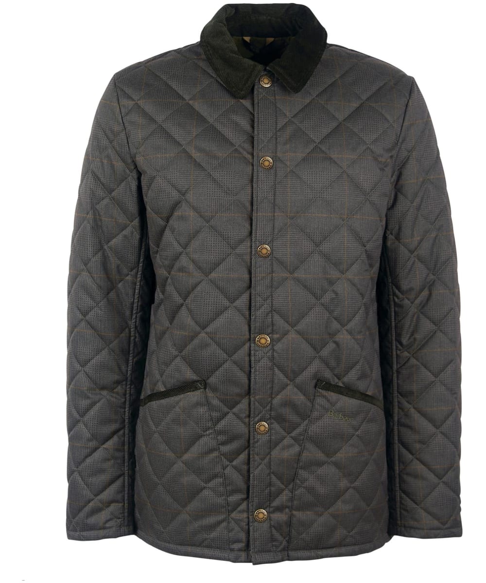 View Mens Barbour Checked Heritage Liddesdale Quilted Jacket Olive UK L information
