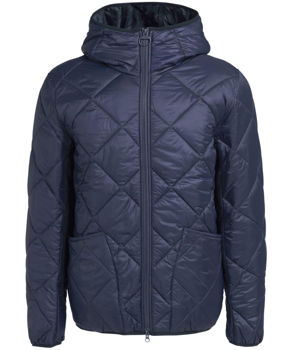 View Mens Barbour Winter Hooded Liddesdale Quilted Jacket Navy UK L information