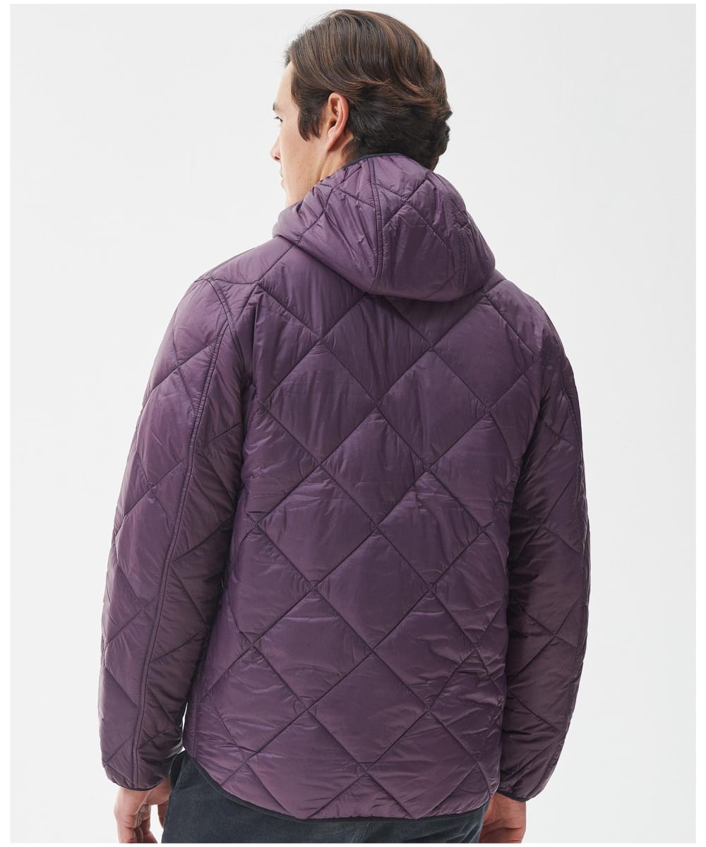 Barbour quilted jacket top mens purple