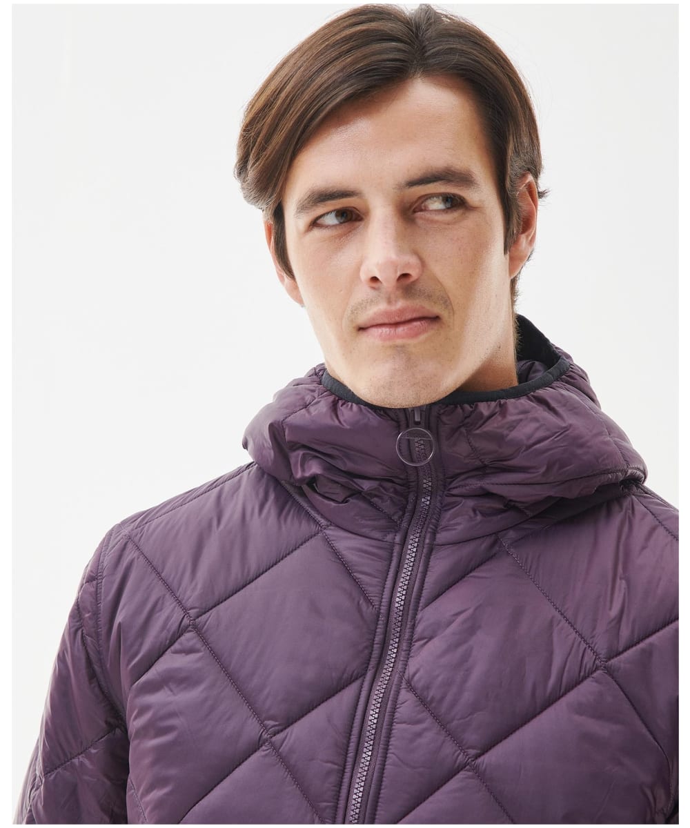 Barbour quilted jacket mens purple 2025