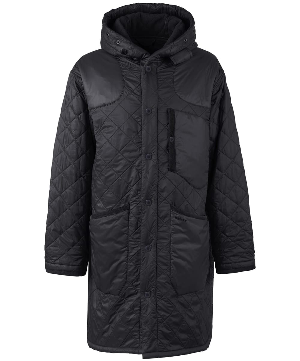 View Mens Barbour Overnight Polar Quilted Parka Jacket Black UK XL information