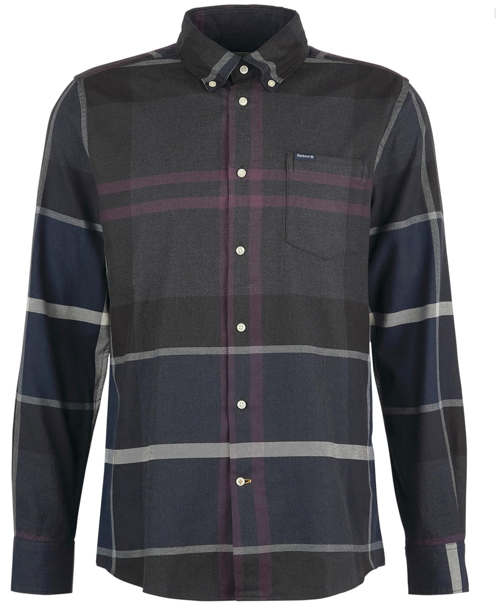 View Mens Barbour Dunoon Tailored Shirt Black Slate UK S information