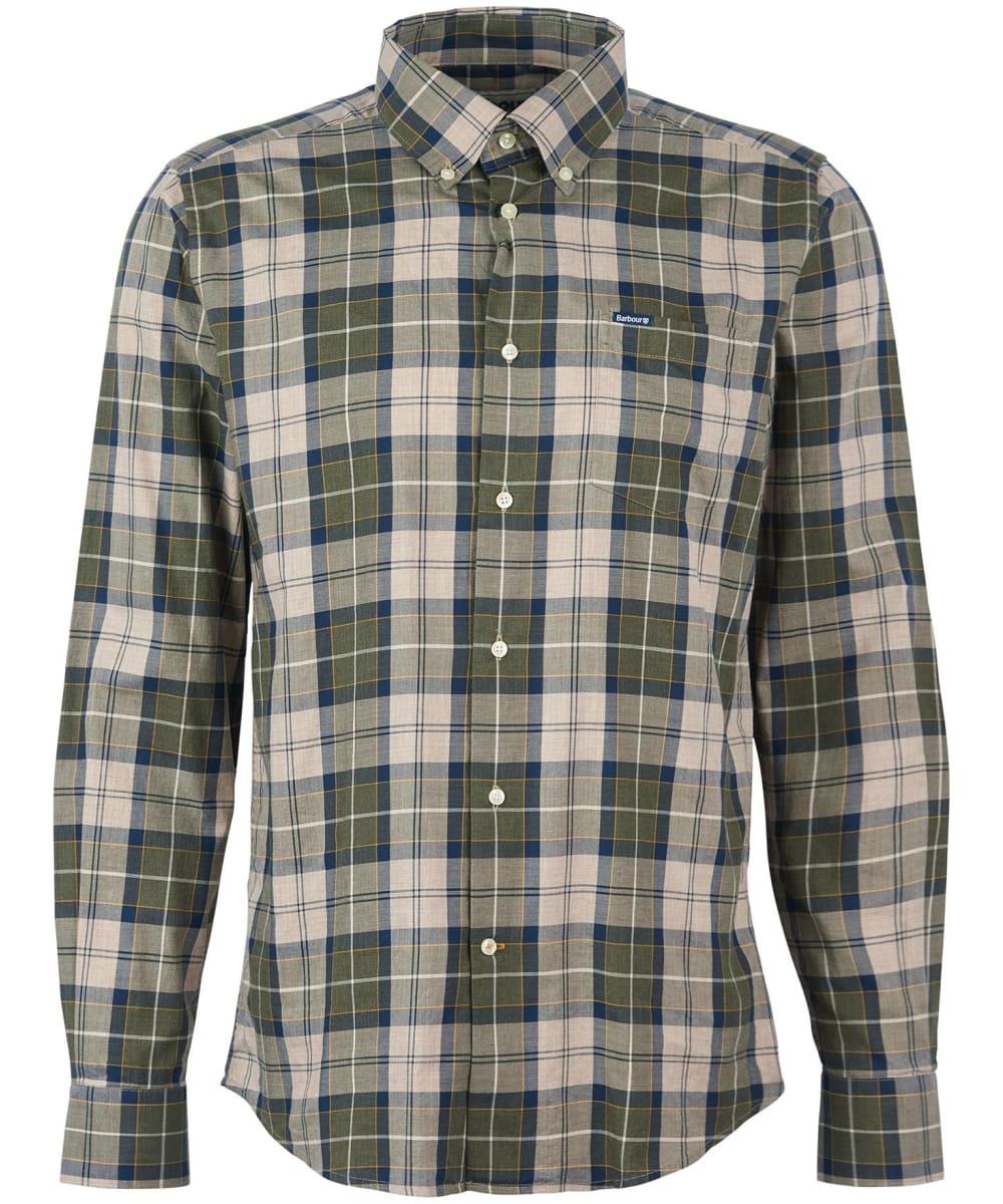 View Mens Barbour Wetherham Tailored Shirt Forest Mist UK M information