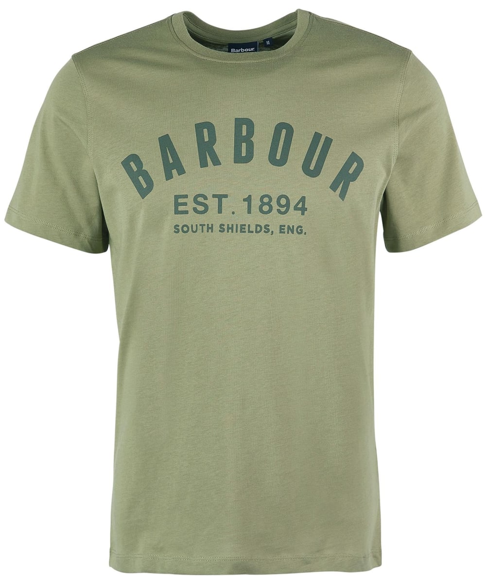 View Mens Barbour Ridge Logo Tee Bleached Olive UK L information