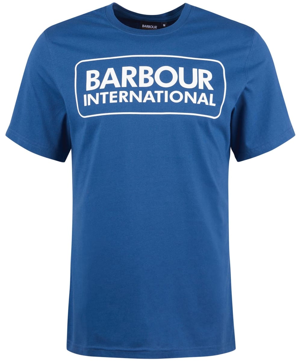 View Mens Barbour International Essential Large Logo TShirt Washed Inky UK XL information