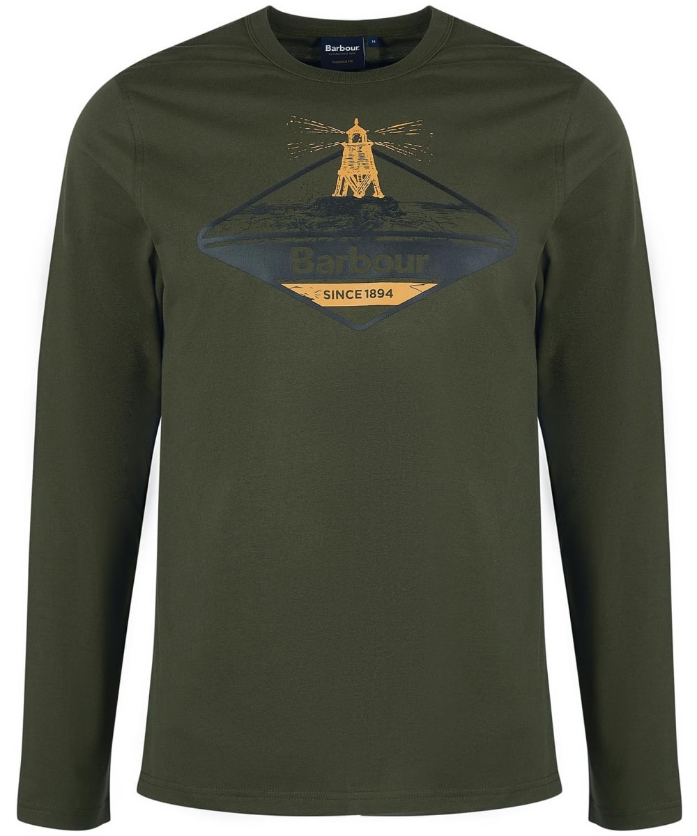 View Mens Barbour Dundraw Long Sleeve TShirt Olive UK XXL information