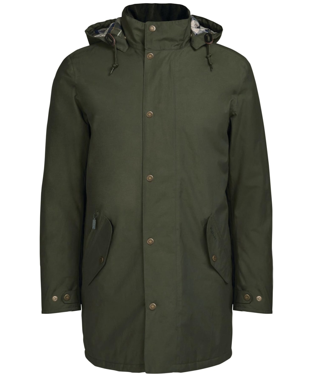 View Mens Barbour Chelsea Mac Waterproof Jacket Olive Forest Mist UK XL information