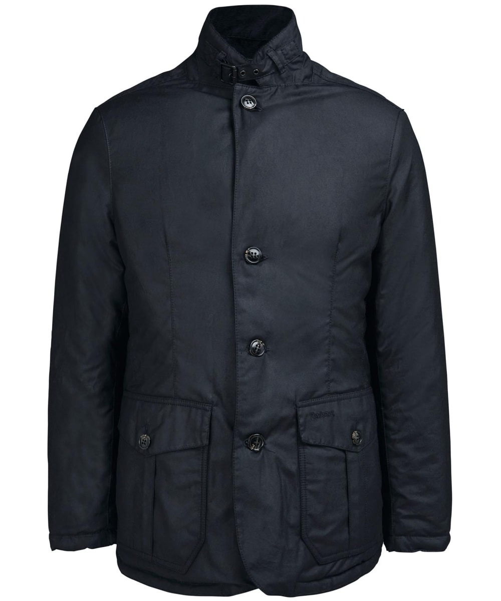 View Mens Barbour Winter Lutz Wax Jacket Black Black Slate UK XL information