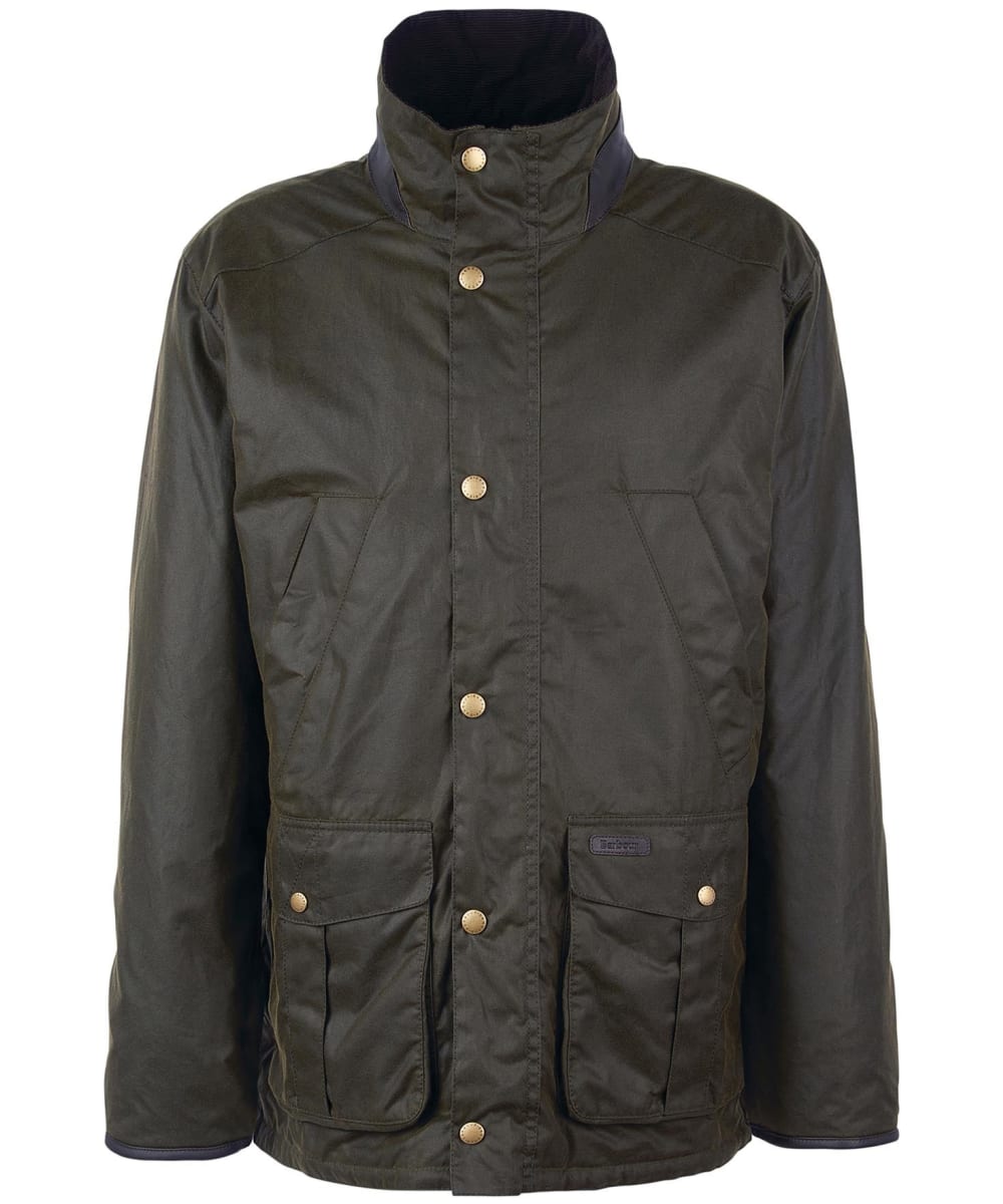 View Mens Barbour Brockstone Wax Jacket Archive Olive UK S information