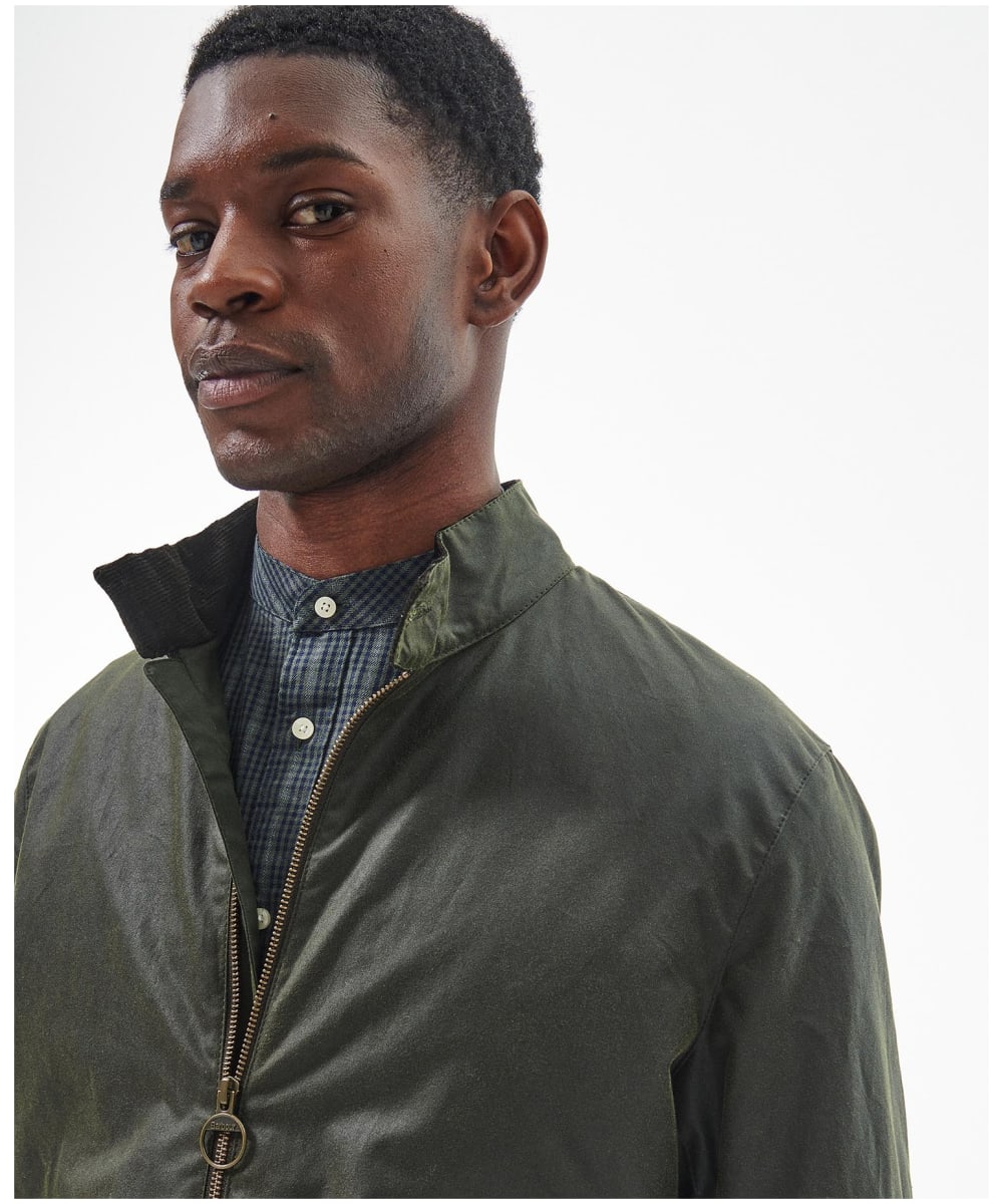 Barbour claxton waxed cotton jacket shop