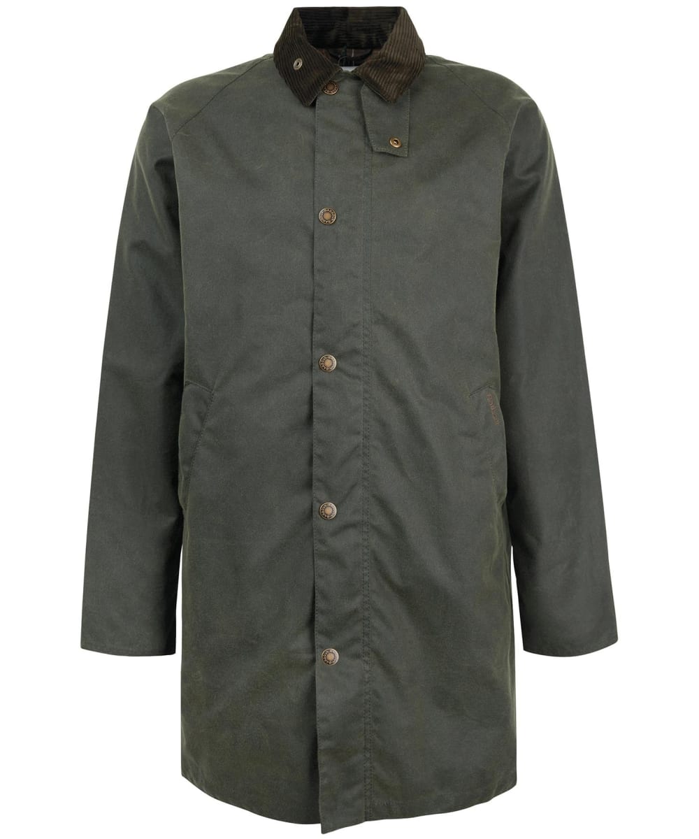 View Mens Barbour Macklow Waxed Jacket Fern UK M information
