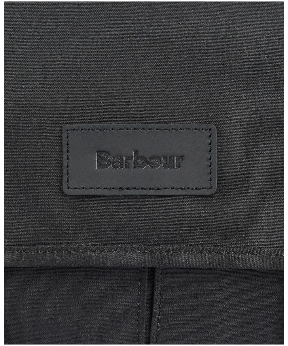 Barbour Essential Waxed Cotton Messenger Bag - Black