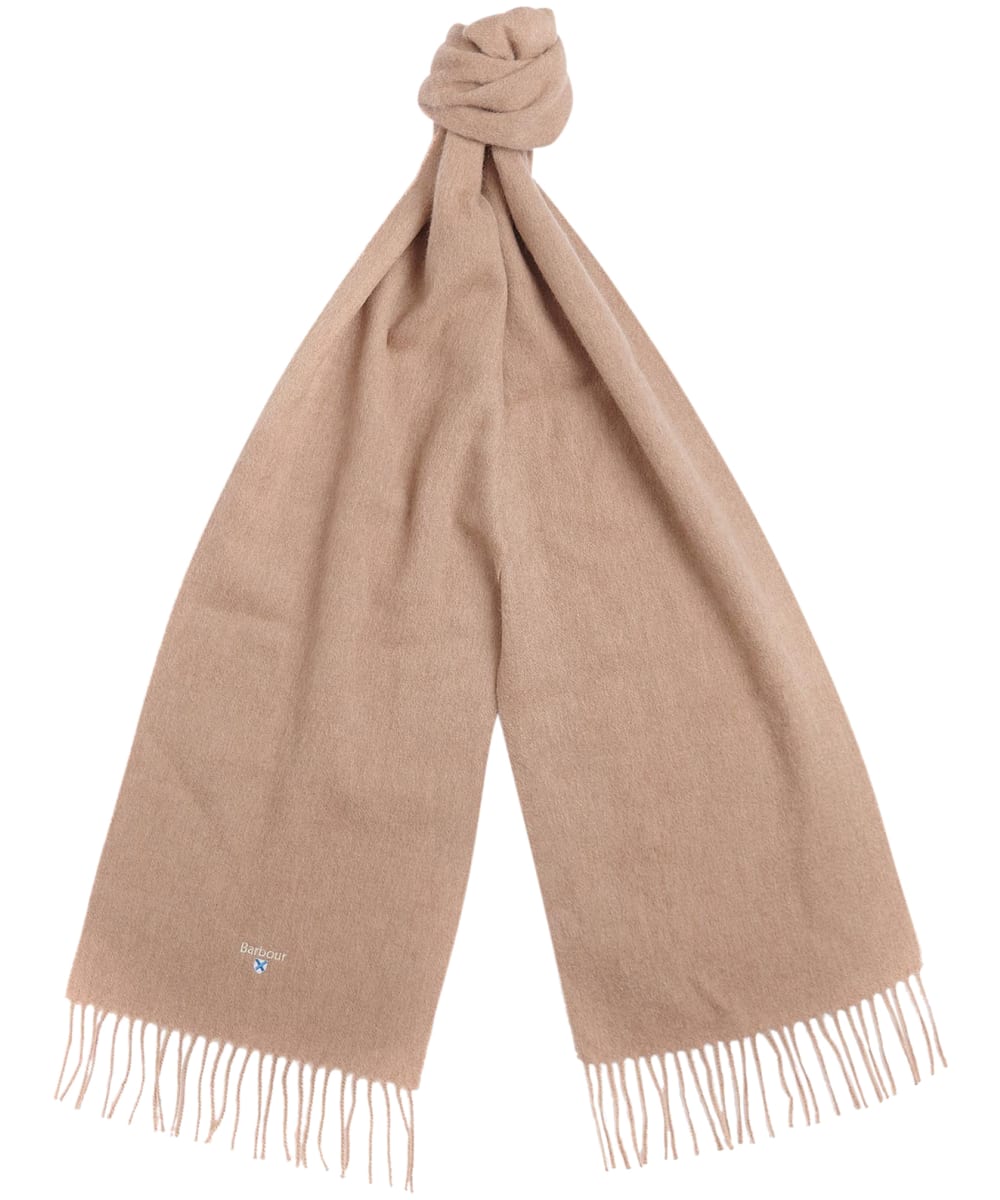 View Barbour Plain Lambswool Scarf Light Brown One size information