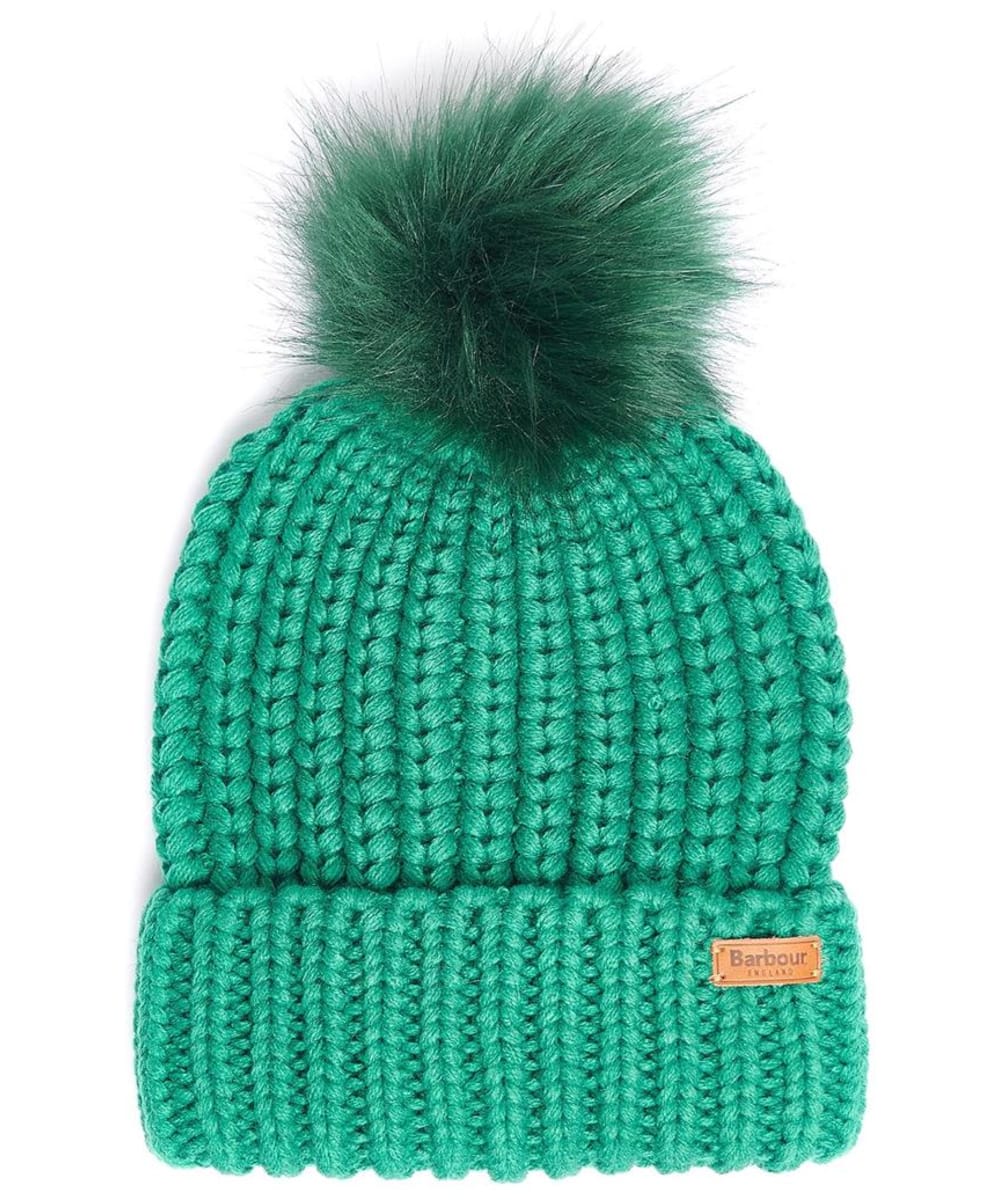 View Womens Barbour Saltburn Bobble Hat Glade Green One size information