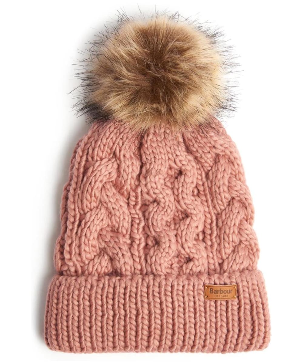 View Womens Barbour Penshaw Cable Beanie Dusty Rose One size information