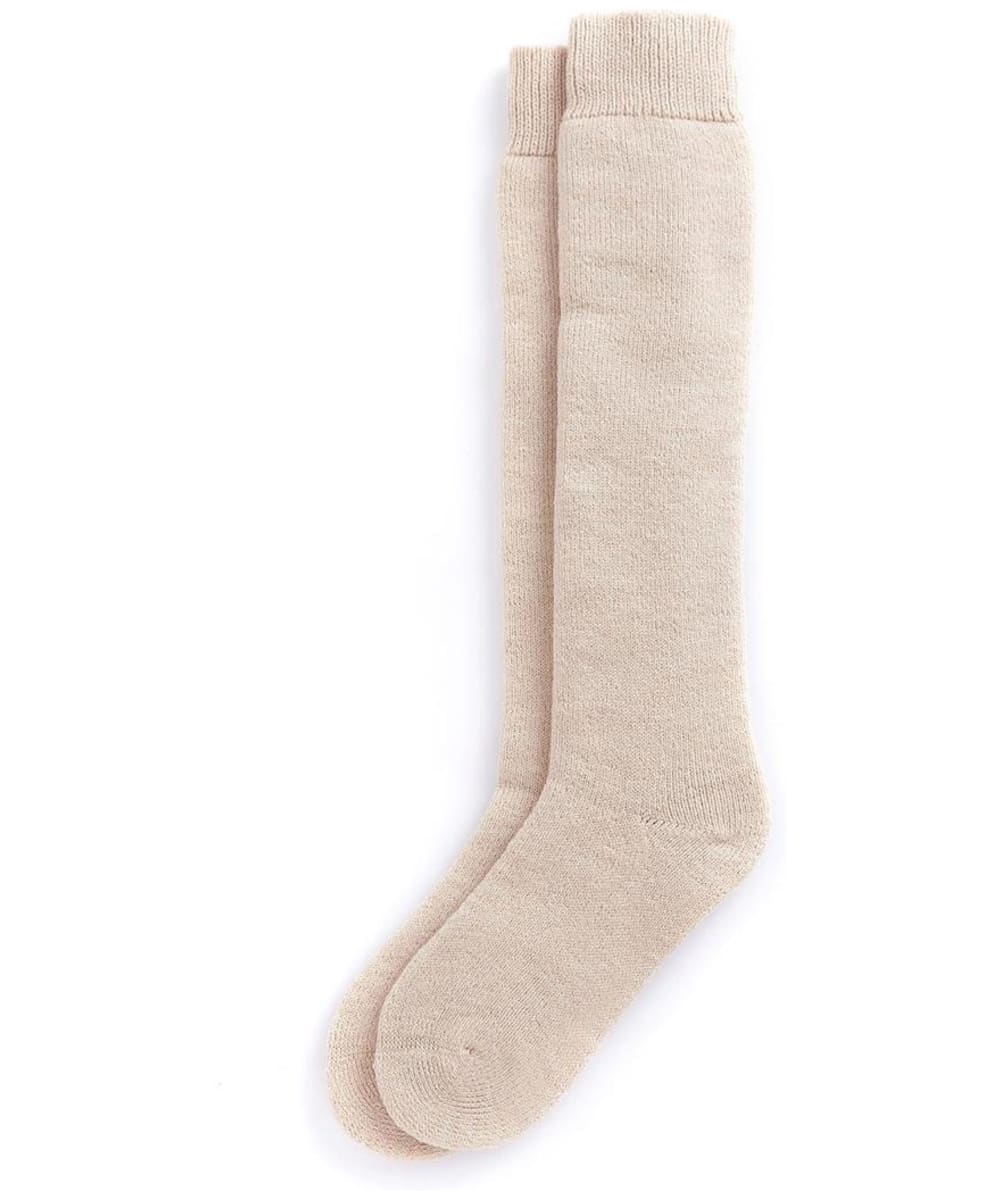 View Womens Barbour Knee Length Wellington Socks Sand Beige L 68 UK information