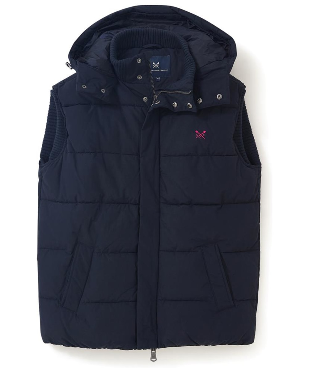 View Mens Crew Clothing Chancellor Quilted Gilet Dark Navy UK L information
